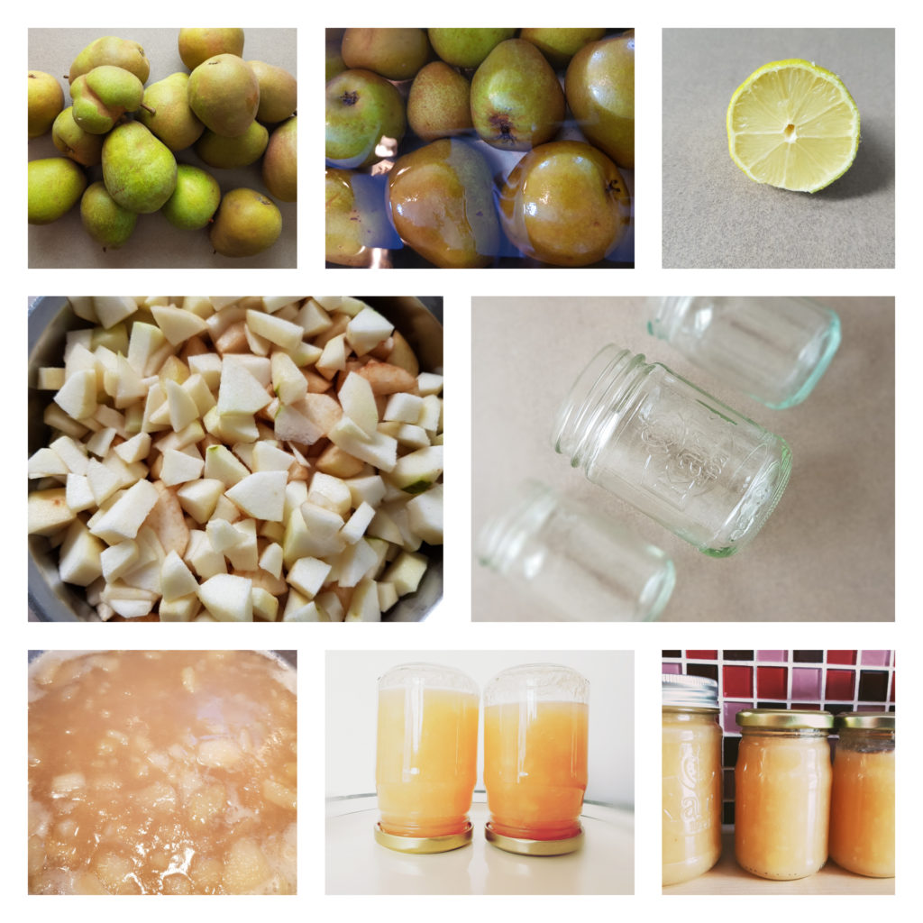zuckerreduzierte Birnenmarmelade - Birnenmarmelade-Herstellung-Einkochen